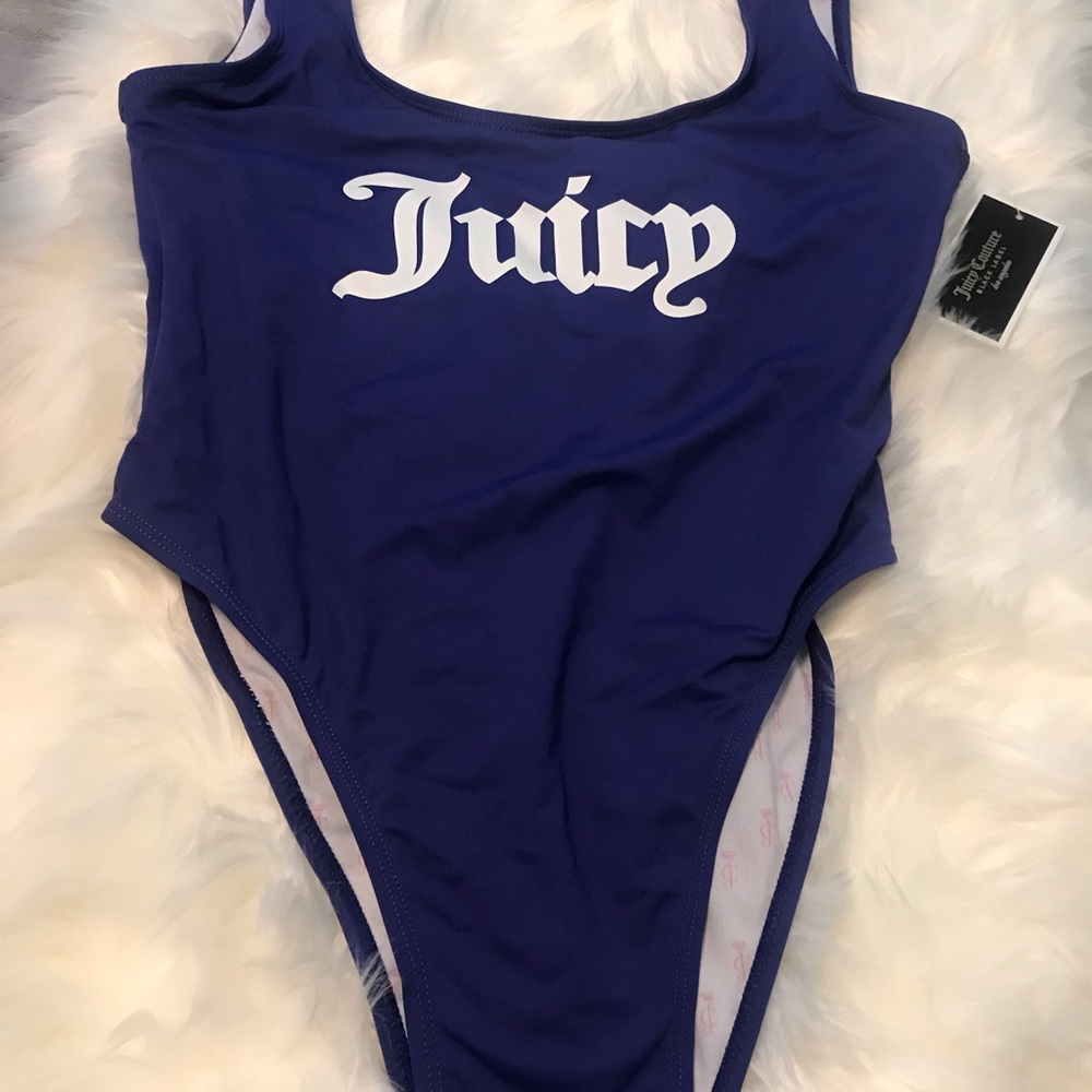 Blue One-Piece Bathing suit - Picture 3 of 4